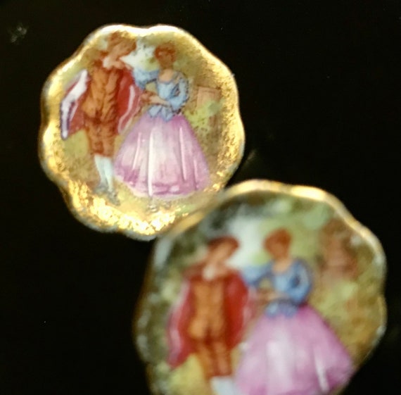 Vintage Fragonard brooch & earring set Limoges - image 6