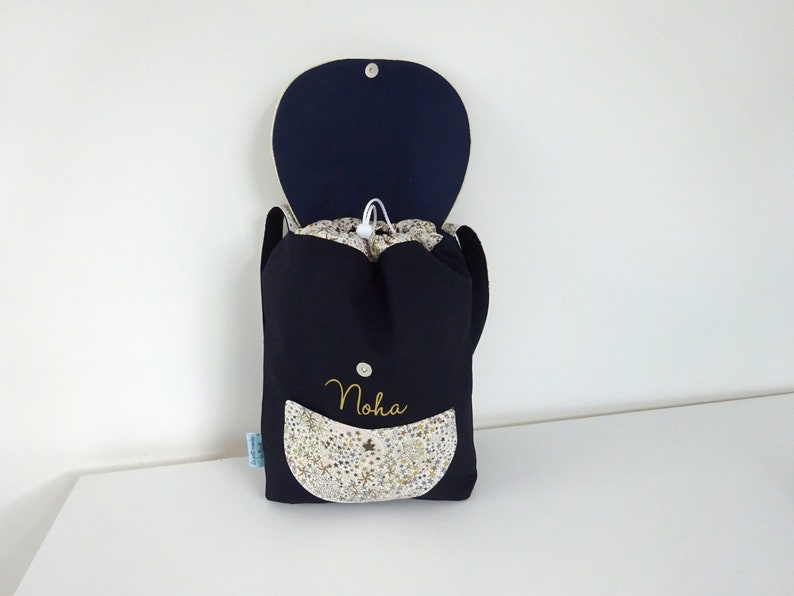 customizable mother/'s backpack Liberty adelajda khaki and gabardine marine first name