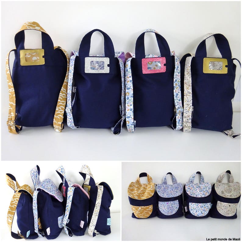 customizable mother/'s backpack Liberty adelajda khaki and gabardine marine first name