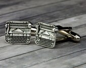 Typewriter Cufflinks - Typewriter Cuff Links - Wedding - Mens Accessories - Mens Gift - Gifts for Writers - Gifts for Him - Typewriter