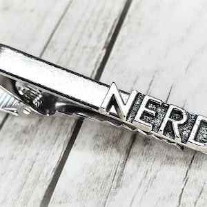 Nerd Tie Clip - Nerd Tie Bar - Mens Accessories - Gifts for Him - Nerd - Geek Gifts - Nerd Gift - Nerd Jewelry - Geek Jewelry - Suit and Tie