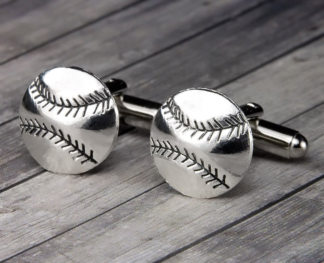 Baseball Cuff Links Baseball Cufflinks Mens Accessories Etsy