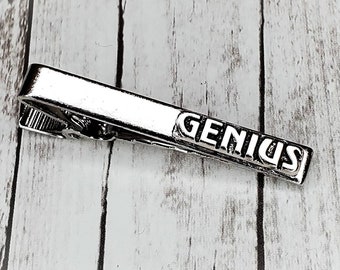 Genius Tie Clip - Genius Tie Bar - Mens Accessories - Gifts for Him - Genius - Genius Gifts - Nerd Gifts - Nerd - Geek Gifts - Suit and Tie