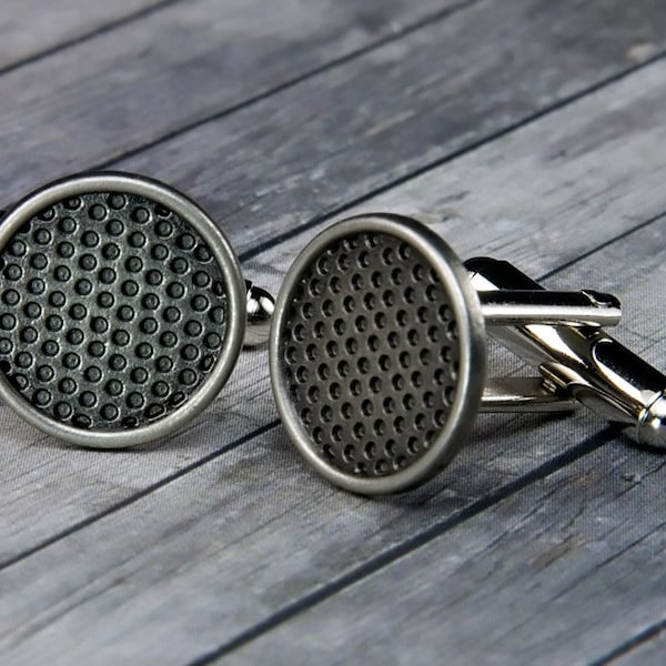 Round Honeycomb Cufflinks - Honeycomb Cuff Links - Mens Accessories - Mens Gift - Groom Gift - Honeycomb - Gift for Him - Bee - Bee Jewelry