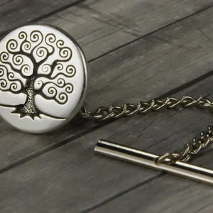 Tree of Life Tie Tack - Tree of Life Tie Pin - Mens Accessories - Mens Gift - Wedding - Gifts for Him - Mens Jewelry - Gifts for Dad - Tree image 2