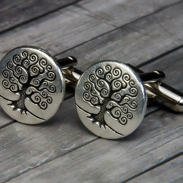 Fathers Day Gift - Tree Of Life Cufflinks - Tree of Life Cuff Links - Mens Accessories - Gift For Him - Groom Gift - Mens Jewelry - Tree