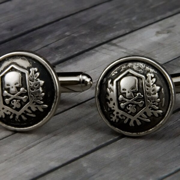 Skull Cufflinks Etsy