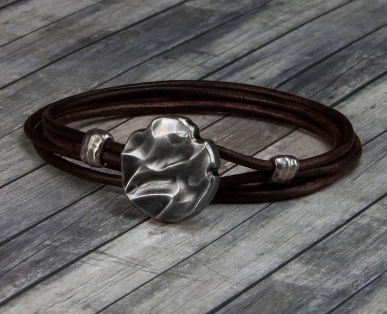 Rock Leather Bracelet Rock Jewelry Leather Wrap Bracelet Mens Etsy