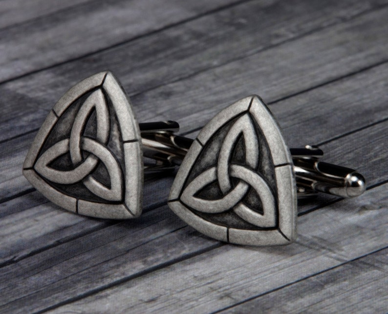 Celtic Knot Cufflinks Celtic Knot Cuff Links Trinity Knot Etsy