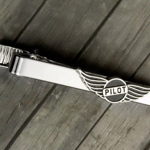 Pilot Wings Tie Clip – Pilot Wings Tie Bar - Mens Accessories - Christmas - Gifts for Him - Pilot - Pilot Gift - Airforce - Airplane - Men