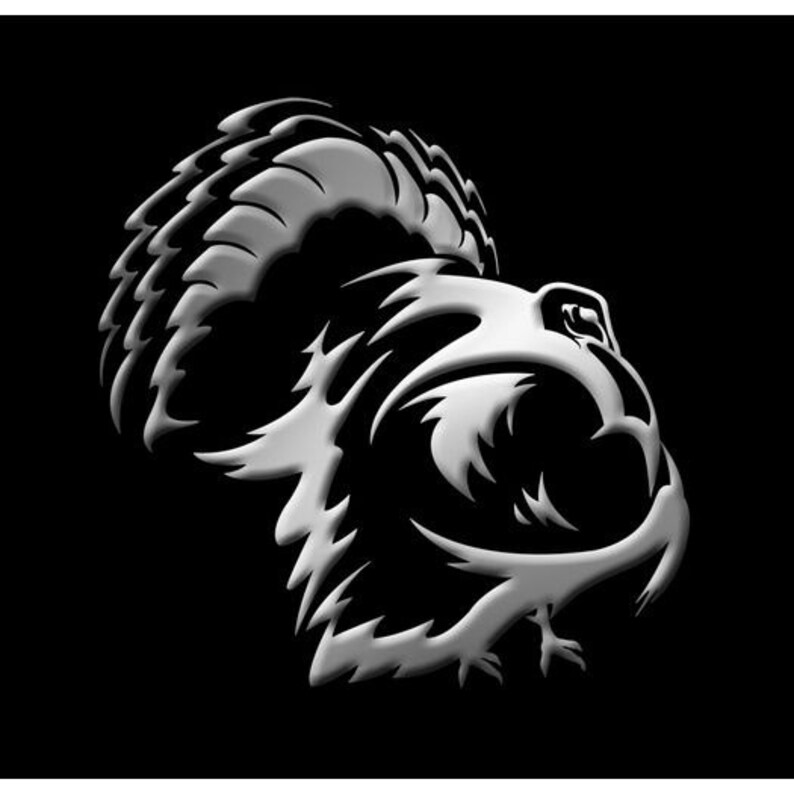 White 5 Turkey Vinyl Decal Etsy
