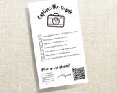 Capture the couple photo scavenger hunt wedding game card / Wedding template/ customisable/CHECKLIST PDF Download Canva  QR Code template