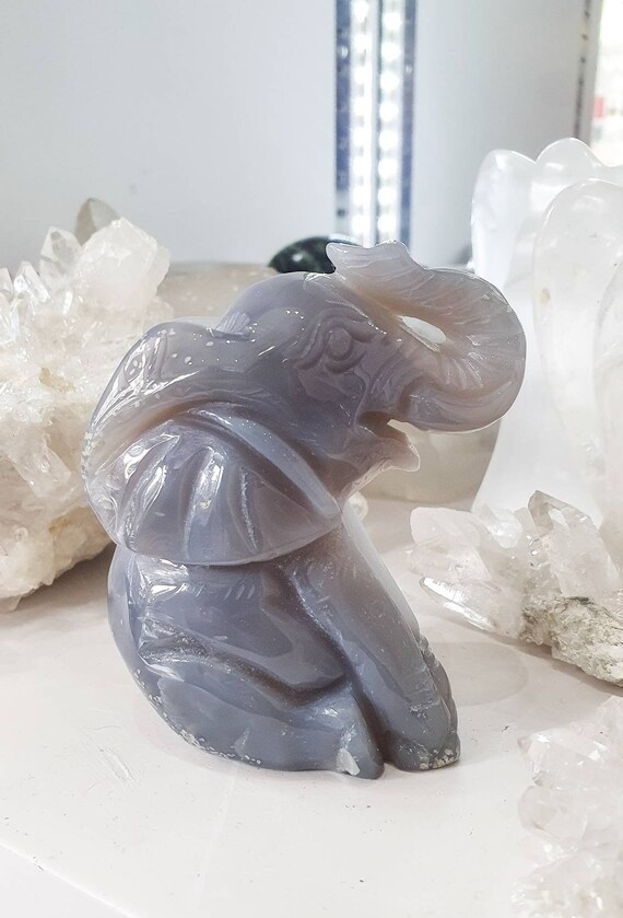 大きな瑪瑙の象の彫刻 - Etsy 日本