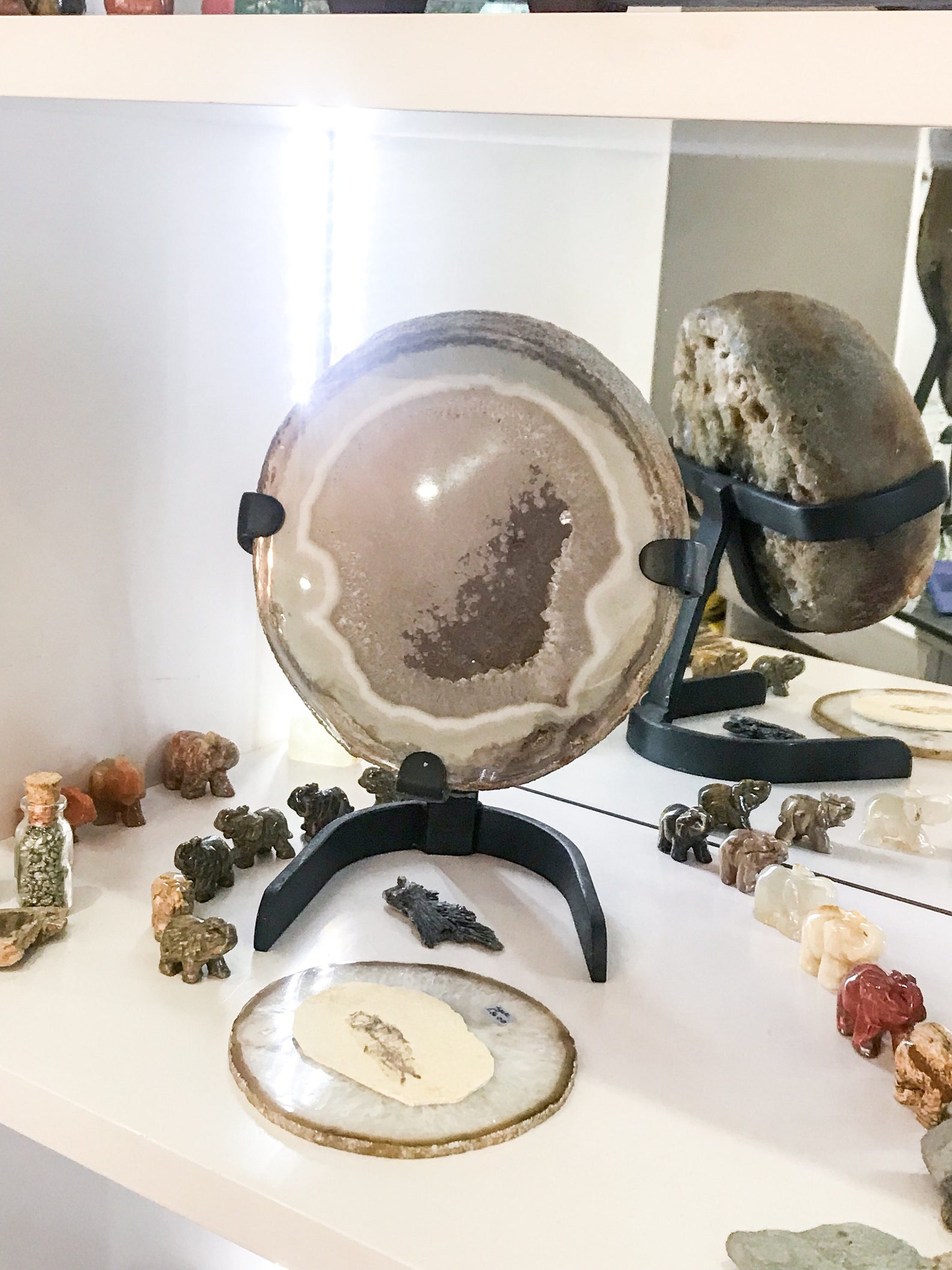 Large Agate On Display Stand Etsy