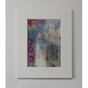 Abstract Acrylic Painting, Original Artwork  Mounted and Ready to Frame