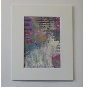 Original Abstract Acrylic Painting, Original Artwork  Mounted and Ready to Frame