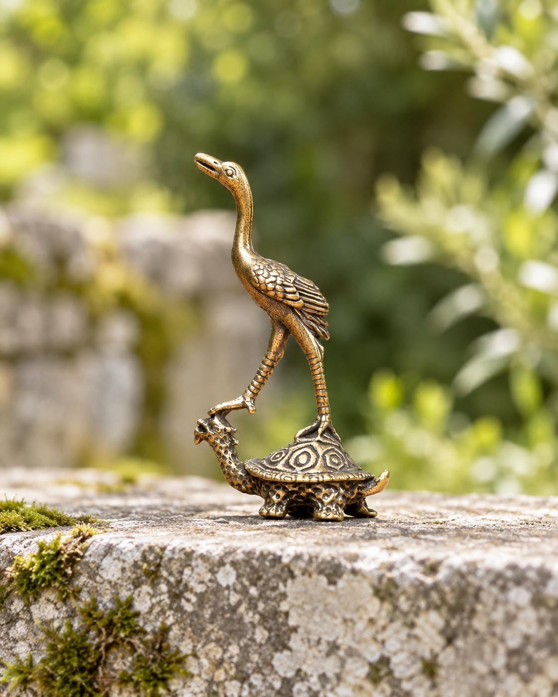 Crane on Turtle - Etsy