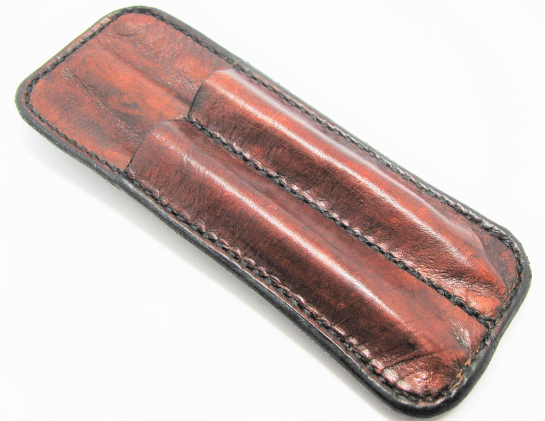 Double Leather Belt Holster for Pen Smooth Etsy