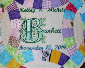 Wedding Gift Double Wedding Ring Throw Size Quilt Double Etsy