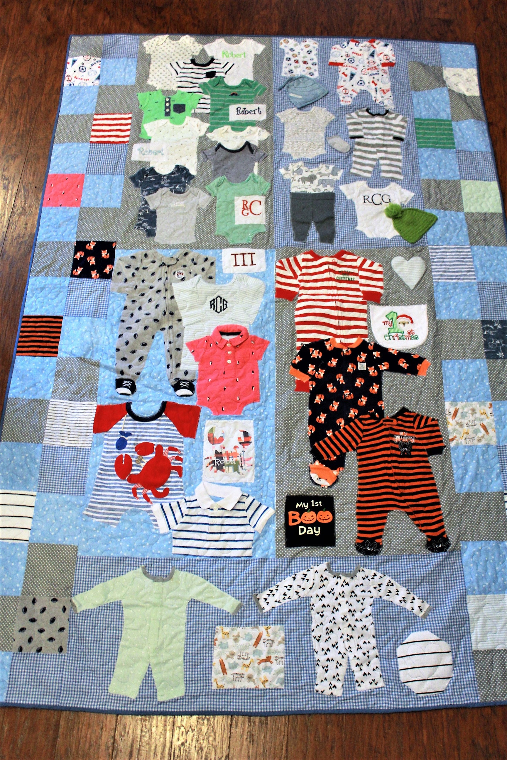 Baby clothes quilt memory quilt baby boy clothes tshirt Etsy