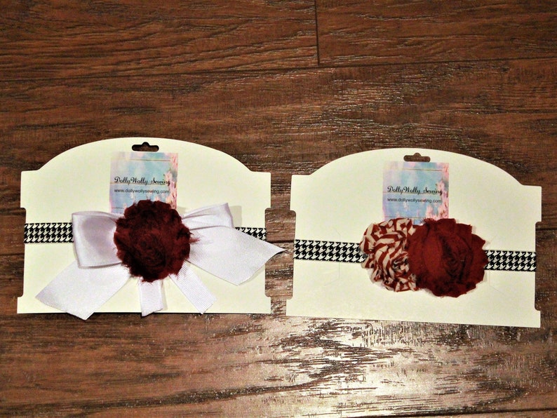 crimson tide Alabama baby girl headband Alabama baby shower gift baby girl headbands stretch headband Roll Tide crimson and white