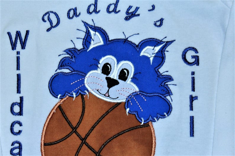 Paw Paw Wildcat outfit blue and white tutu basketball bodysuit mommy/'s Daddy/'s baby shower gift Kentucky Wildcats baby girl outfit