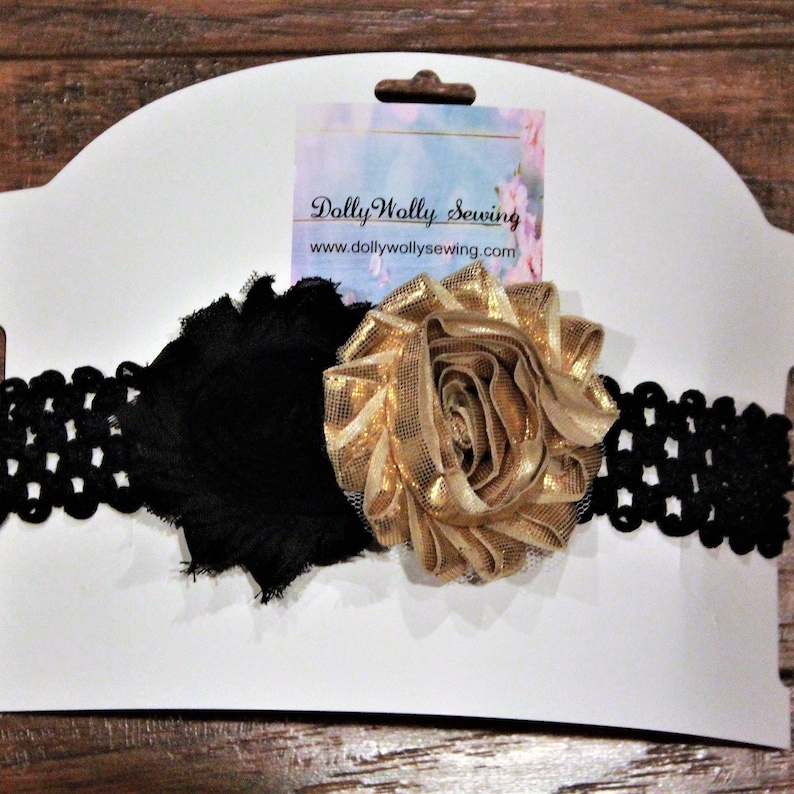 black and gold girls stretch headbands baby girl gift Missouri Tigers girl headband Missouri Tiger baby headband baby shower gift