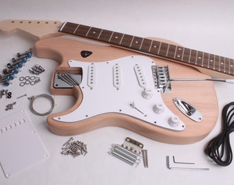 BYOGuitar Left-Handed ST Style Guitar Kit  2022 Unfinished
