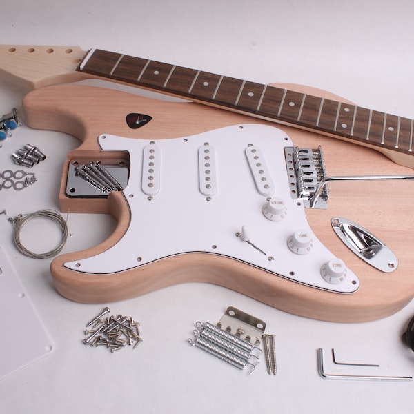 BYOGuitar Left-Handed ST Style Guitar Kit  2022 Unfinished