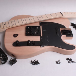 BYOGuitar Electric Guitar Kit - BLACKOUT T STYLE 2022 Unfinished