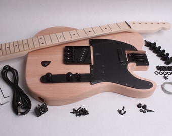 BYOGuitar Electric Guitar Kit - BLACKOUT T STYLE 2022 Unfinished