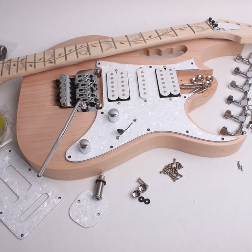 Build Your Own Electric Guitar Kit Carved Top Semi Hollow Etsy Australia