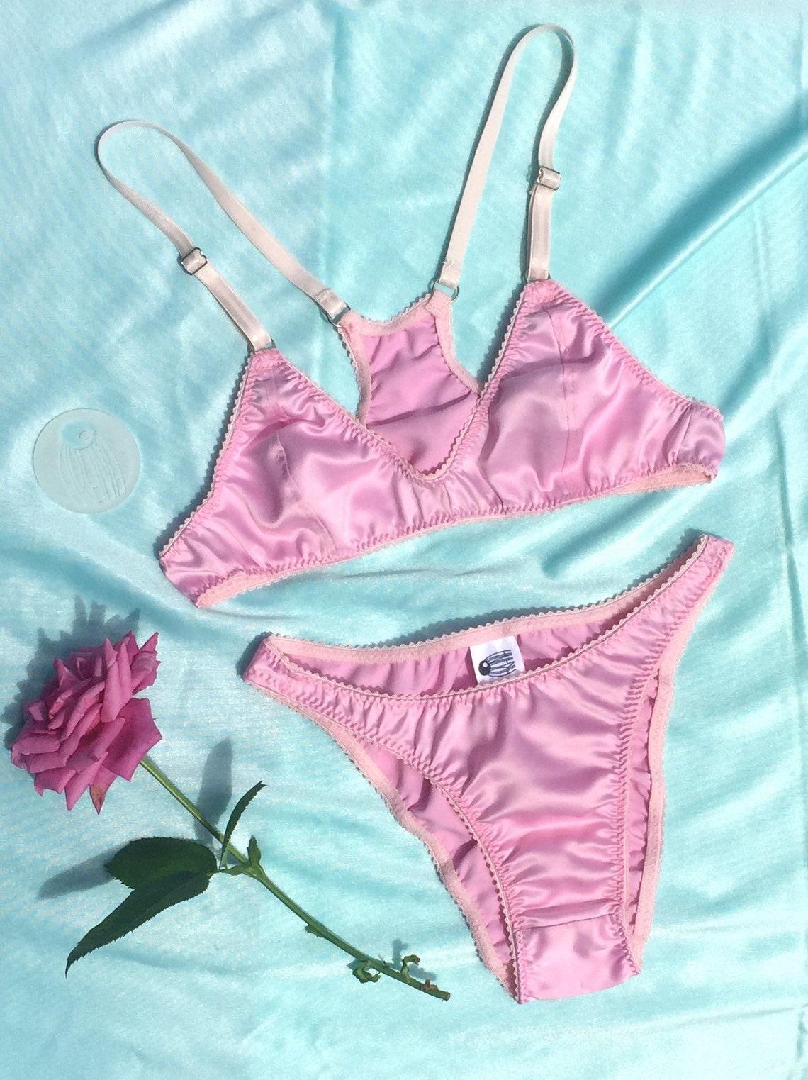 Lingerie Set on Shiny Lycra Etsy
