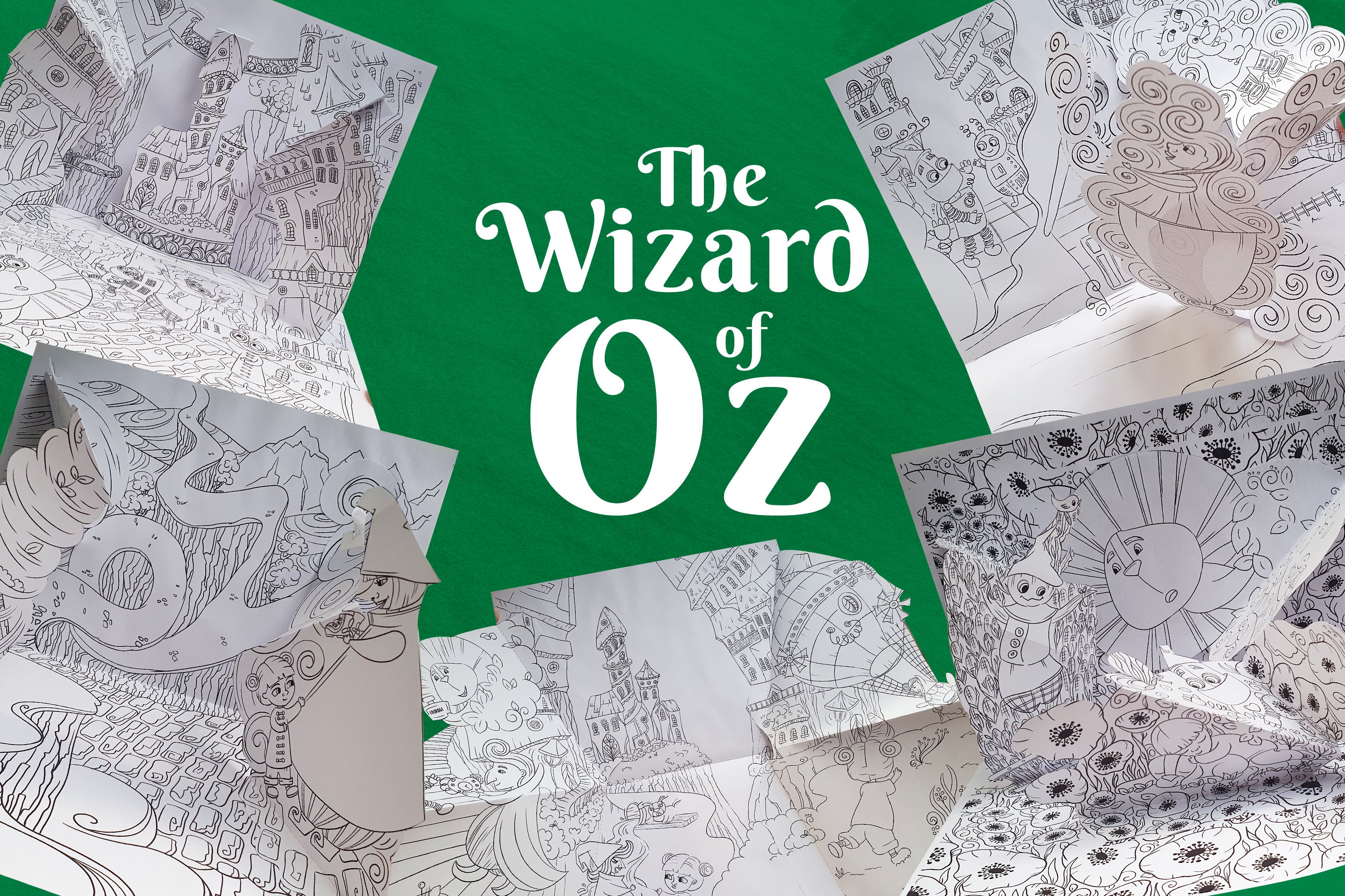 The Wizard of Oz, Giant Coloring Book, Treasury of Illustrated