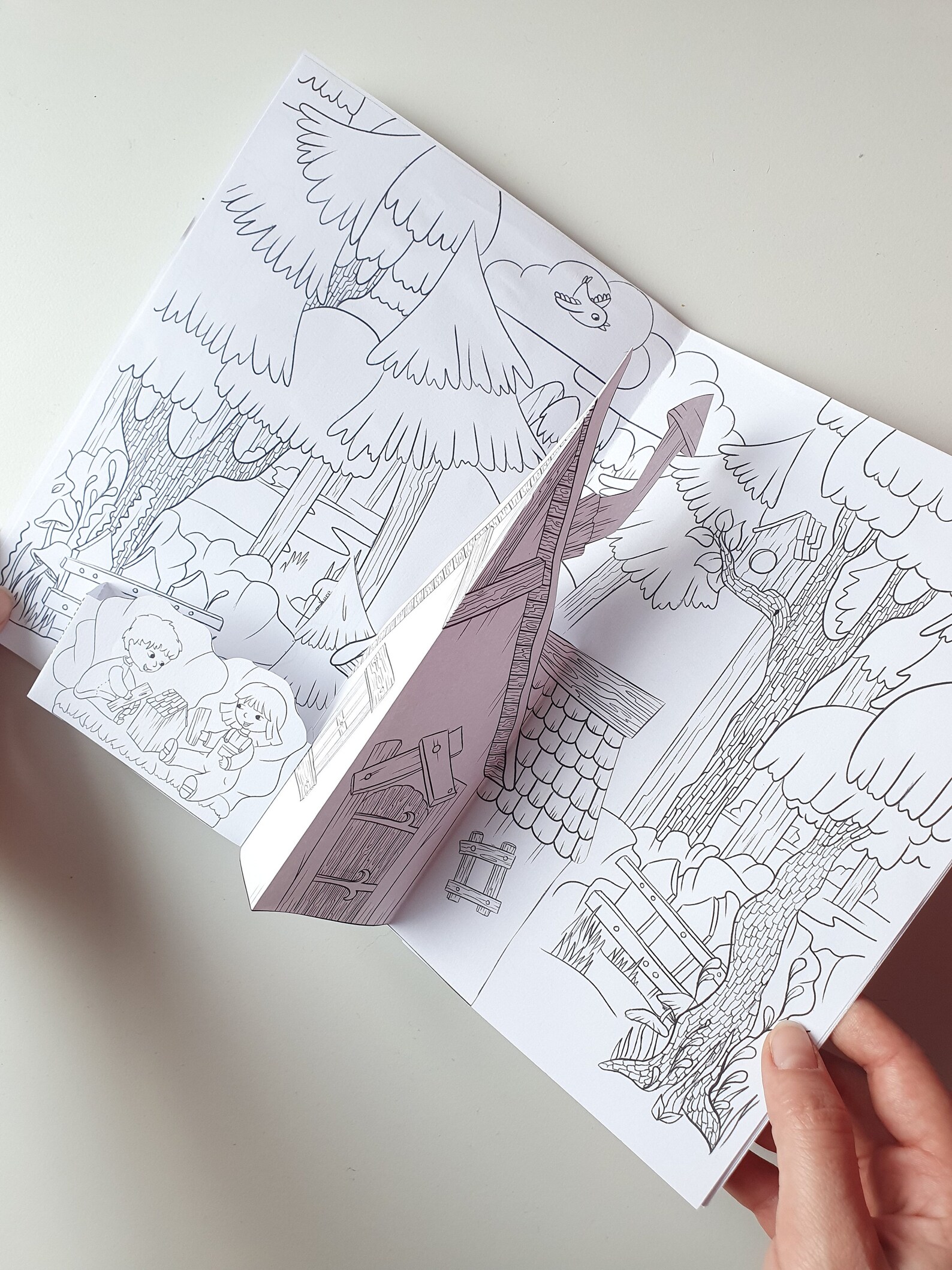 Hansel and Gretel Popup Coloring Pages Kit, Printable Gift for Kids and ...