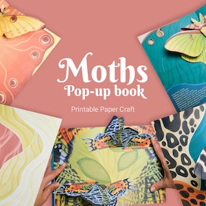 Kit de création de livre pop-up DIY pour adultes, projet de livre pop-up DIY à faire à la maison, activité créative, travaux manuels en papier 3D inspirés de la nature