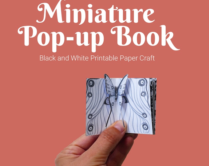 Moths Miniature Pop-up Book, Detailed Paper Craft for Adults, Make Your ...
