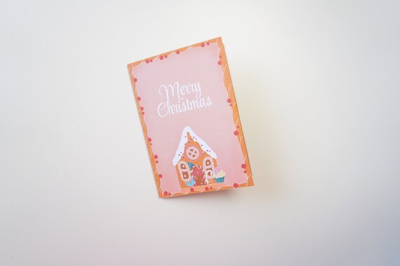 Biglietto Di Auguri Di Natale PopUp Con Casa Di Pan Di Zenzero | Cartolina 3D Sorpresa, Ideale Regalo Festivo - 2