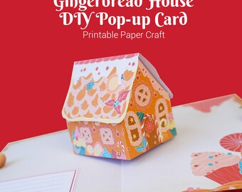 PopUp - Biglietto di auguri di Natale con casa di pan di zenzero PopUp - Biglietto di auguri di Natale con casa di pan di zenzero