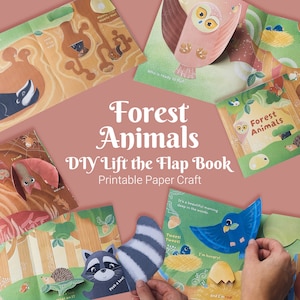Libro con solapas fácil de hacer tú mismo para niños pequeños, libro para niños pequeños hecho a mano, regalo hecho a mano para tus hijos