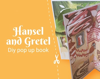 Hansel and Gretel DIY Pop-Up Book: Fairytale Paper Craft (Instant Download)