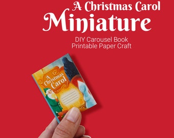 Christmas Carol Miniature Carousel Book: DIY Paper Craft (Digital Download)