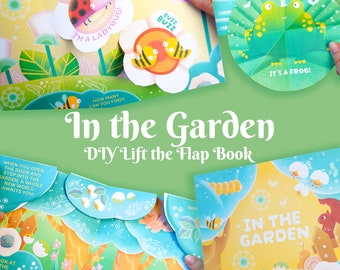 Libro interactivo con solapas para el jardín: Manualidades de papel para niños (Descarga digital)