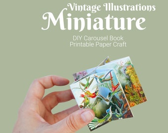 Vintage Miniature Carousel Book: DIY Paper Craft (Printable Template)