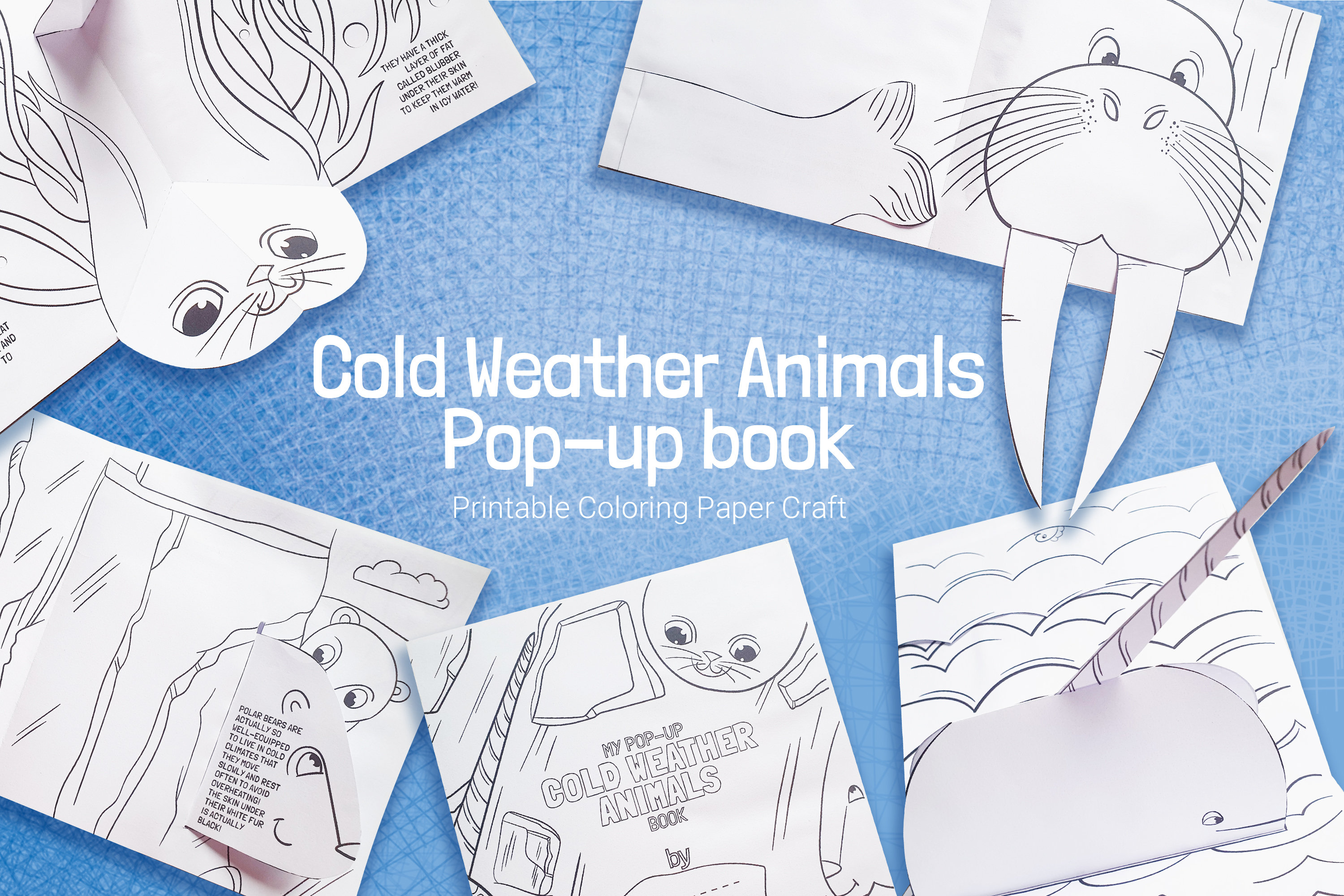 Winter Animals Diy Pop-up Book Printable Template Fun - Etsy