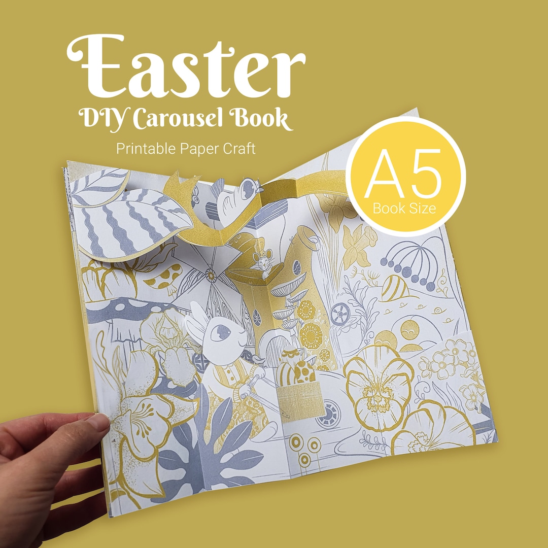 Easter Carousel Book Kit: DIY Papercraft Template (digital Download) - Etsy