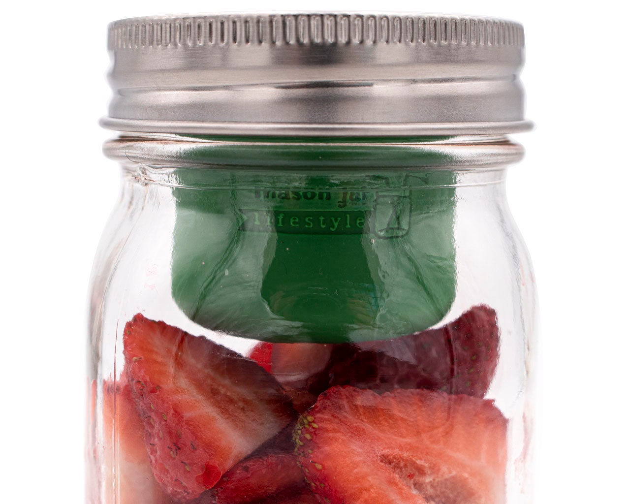 Mason Jar Divider Cup for Salads, Dips, and Snacks Cherry Red / Wide Mouth