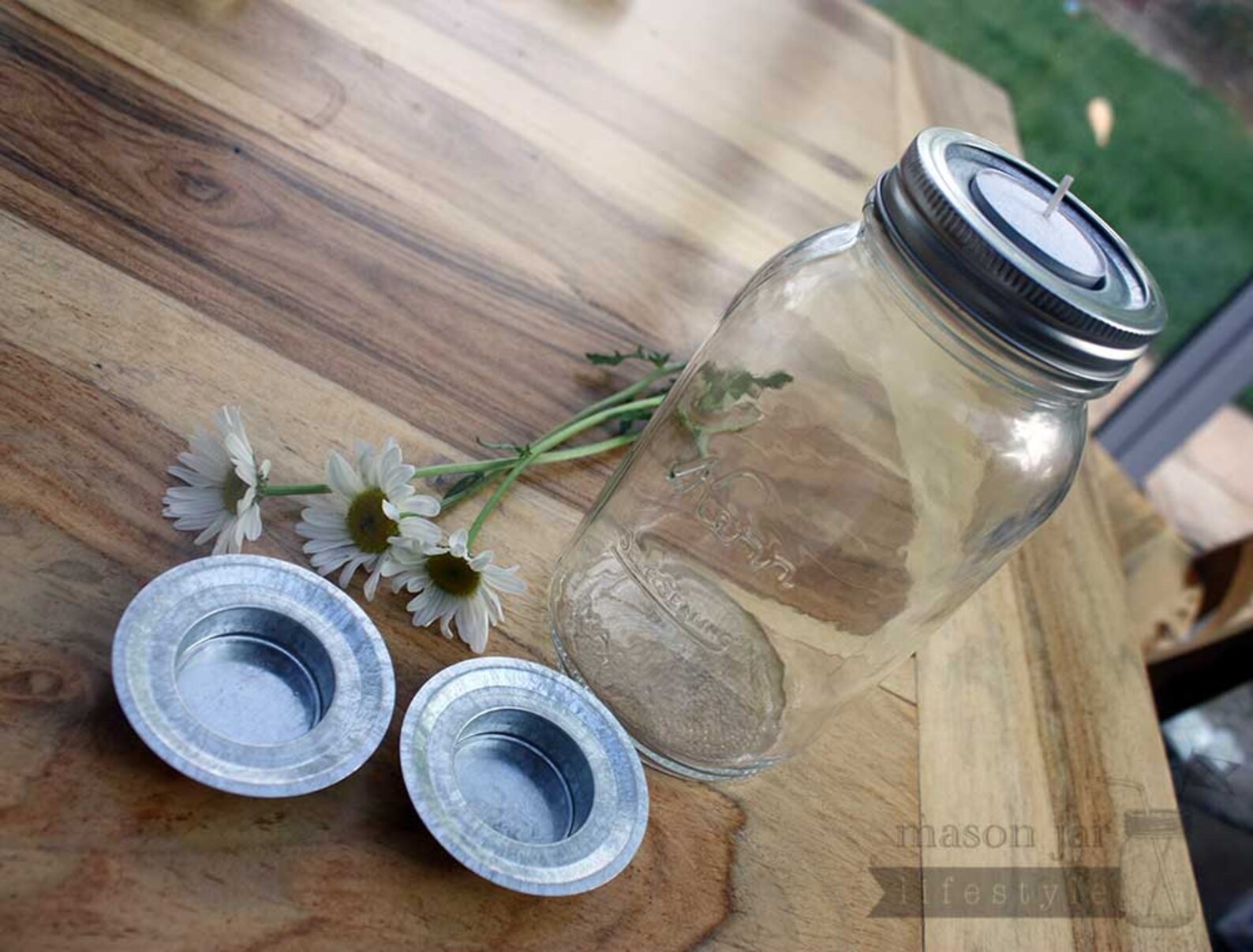 Mason Jar Candle Holder 3Pack Tea Light Lid Holder Inserts Etsy