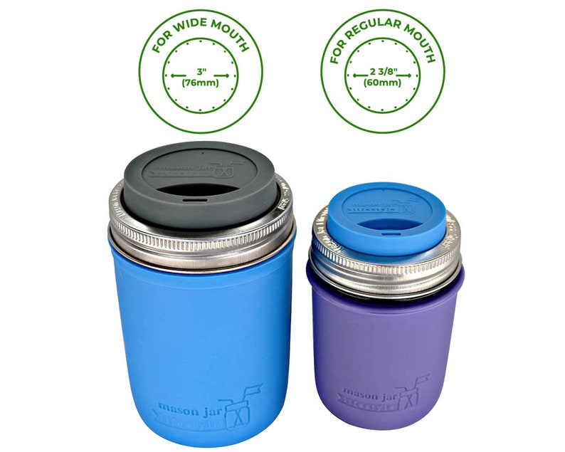 Mason Jar Lifestyle Silicone Drinking Lids With Rust Proof Etsy