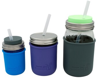 Multipack Silicone Reusable Straws for Mason Jars